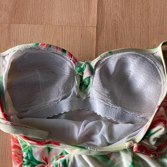 80s Christina floral small bathing suit - Picture 2 of 12